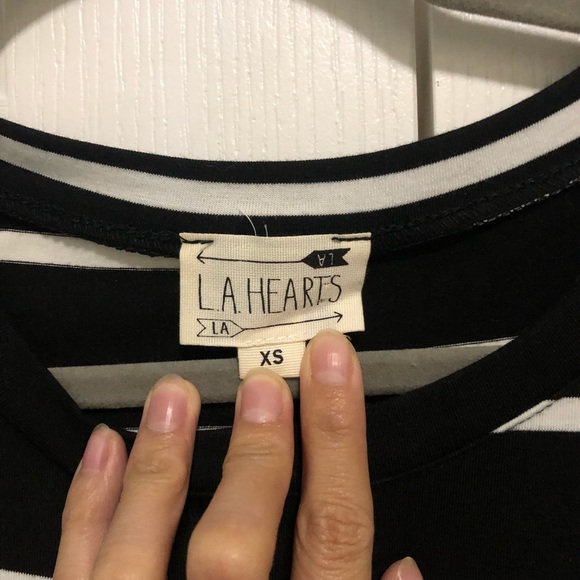 NWOT PACSUN LA Hearts Striped T-shirt Dress - Picture 3 of 3